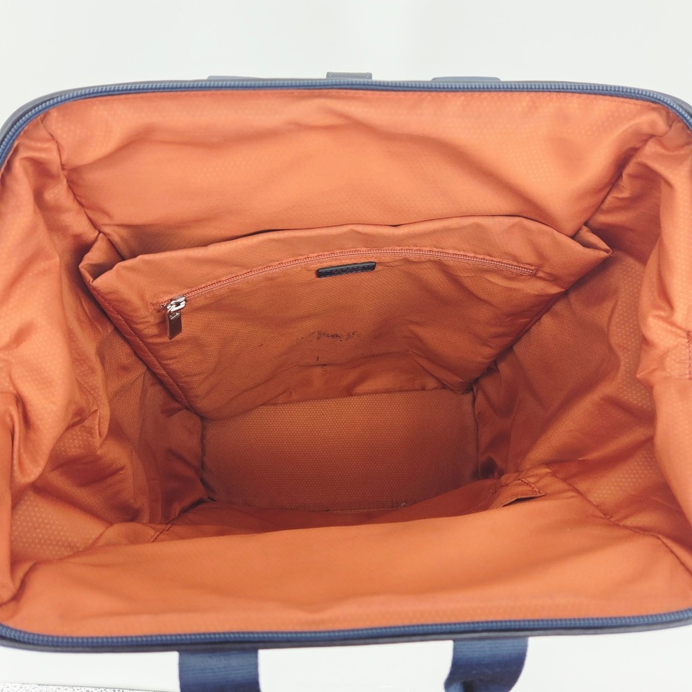 Tumi Mel Framed Blue Navy Nylon Convertible Backpack Bookbag Bag Wide Opening - Picture 10 of 16